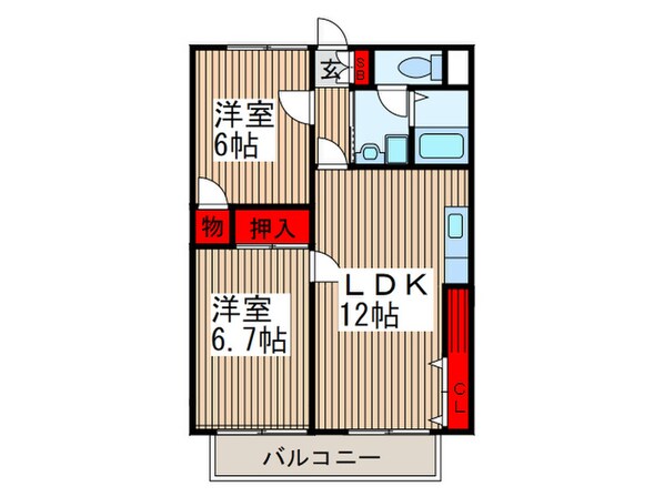 メゾンロ－ティ－の物件間取画像